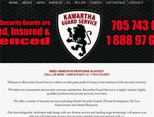 Tablet Screenshot of kawarthaguard.com